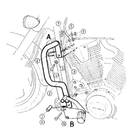 Padací rám HONDA VT 750 SHADOW (2004 -2007)