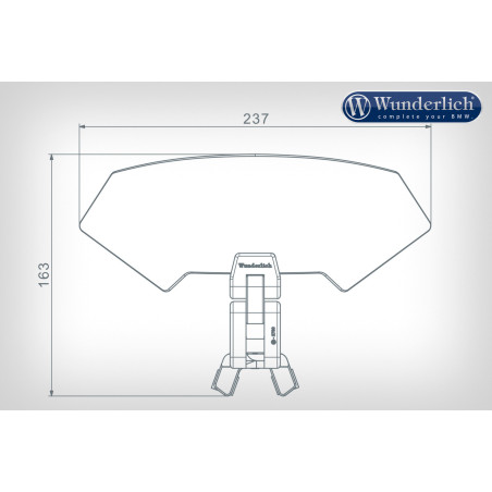 Deflektor VARIO-ERGO 3D -priehľadný