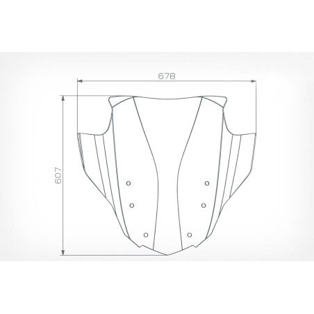 Predné plexi K 1600 s vetraním - dimové