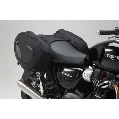 BLAZE H tašky sada černá/šedá. Thruxton, Bonne/T100/120, StreetTwin/Cu.