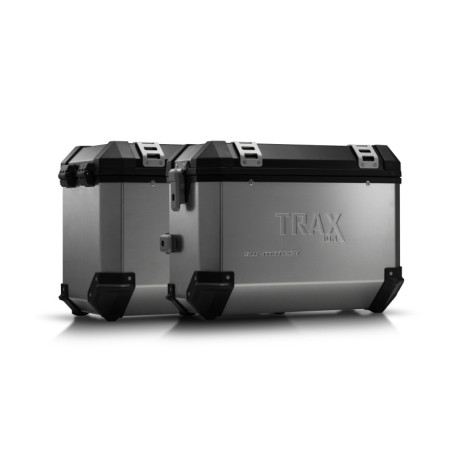TRAX ION sada bočních kufrů Stříbrný. 37/45 l. Moto Guzzi V85 TT (19-).