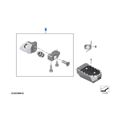 Montážny ľavý kĺb (stupačka)
