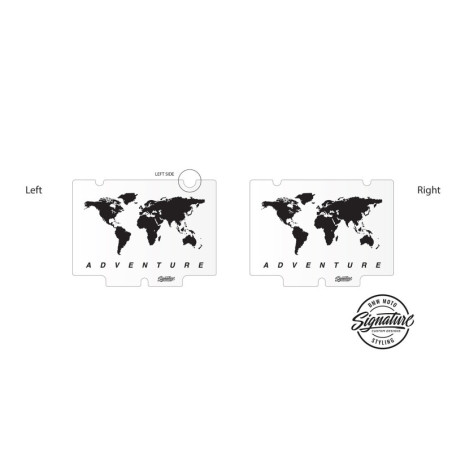 Sada polepu ALU TopCase The Globe Clear