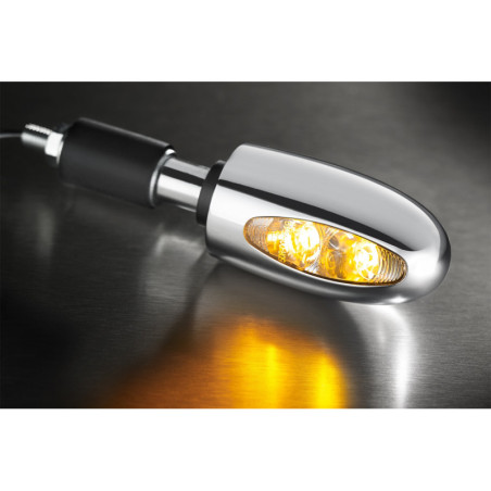 smerovky konca riadidiel BL1000LED - kus chrómované