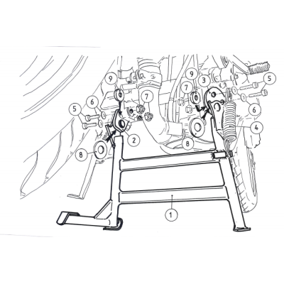 TÉNÉRÉ 700 / RALLY (2019-) Hlavný stojan