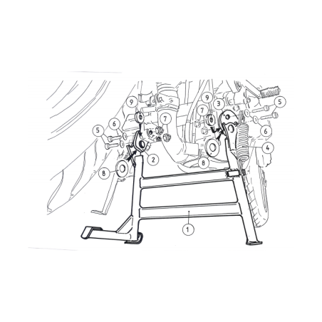 XSR 900 (2016-) Hlavný stojan