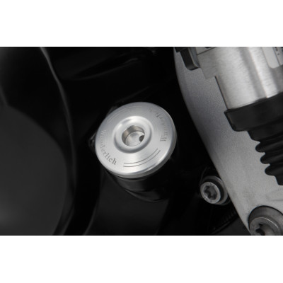 Bezpečnostná zátka oleja s mierkou - strieborná