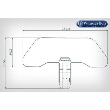 Deflektor na rovné plexi - dimové