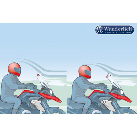 Deflektor na rovné plexi - dimové