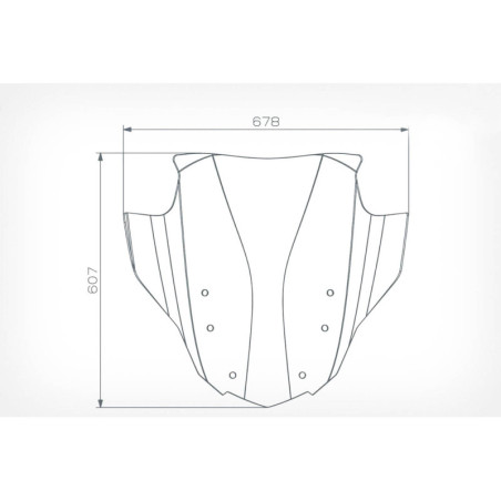 Predné plexi K 1600 s vetraním - číre