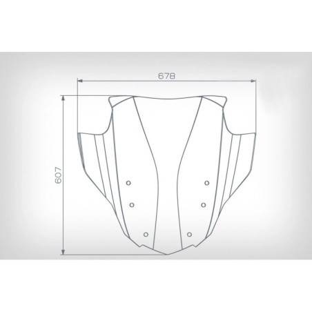 Predné plexi K 1600 - dimové