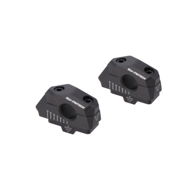 vario zvýšení řídítek o průměru 22mm, H 25, černé, možné posunutí dozadu 5/10/15/20/25/30