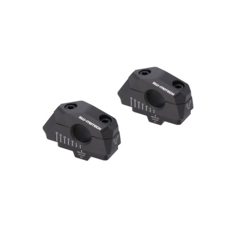 vario zvýšení řídítek o průměru 22mm, H 25, černé, možné posunutí dozadu 5/10/15/20/25/30