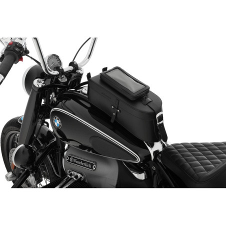 kožená taška »CLASSIC« na nádrž s držiakom - čierna