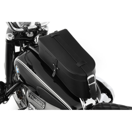 kožená taška »CLASSIC« na nádrž s držiakom - čierna