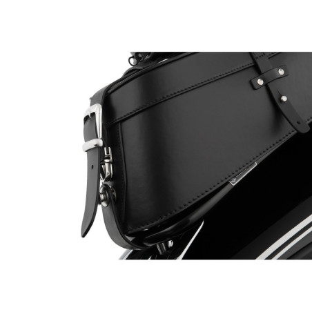 kožená taška »CLASSIC« na nádrž s držiakom - čierna