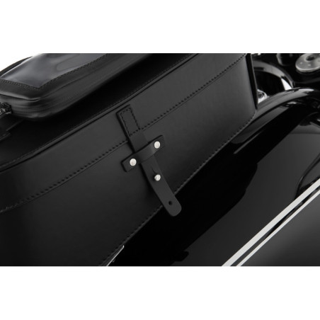 kožená taška »CLASSIC« na nádrž s držiakom - čierna