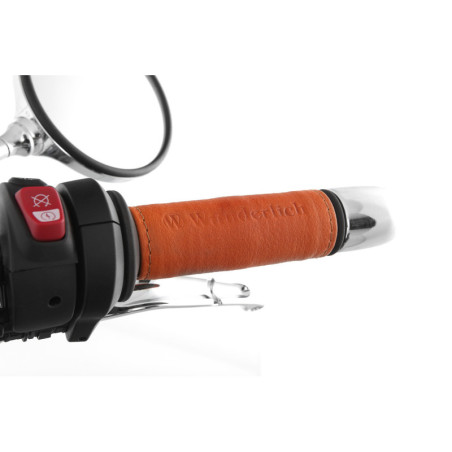 Kožené manžety Wunderlich na rukoväte - hnedé