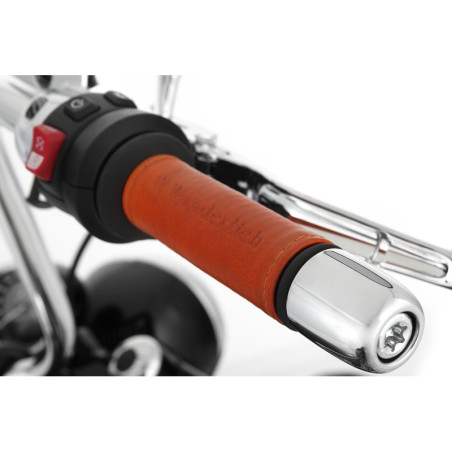 Kožené manžety Wunderlich na rukoväte - hnedé