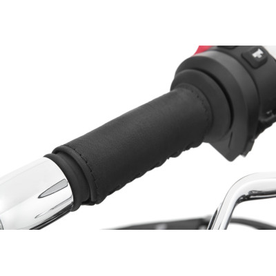 Kožené manžety Wunderlich na rukoväte - čierne