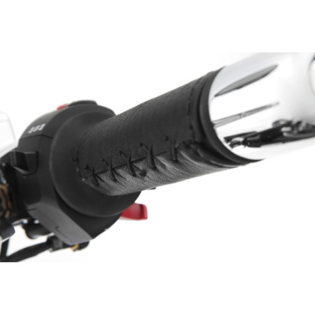 Kožené manžety Wunderlich na rukoväte - čierne