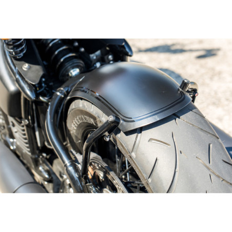 Zadný blatník »RockBob« - Black Storm Metallic+biela linka