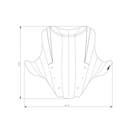 čelné sklo »MARATHON« - dimové