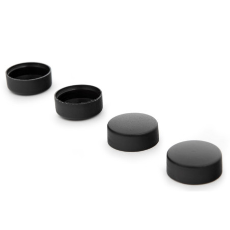 Krycie krytky na skrutky plexi- čierne - 4 kusy