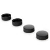 Krycie krytky na skrutky plexi- čierne - 4 kusy