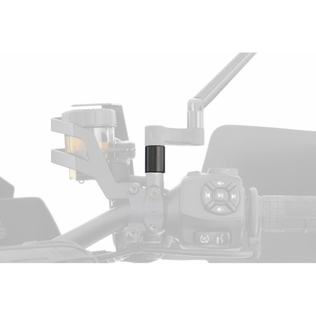 dodatočné zvýšenie zrkadla - čierne - 25mm