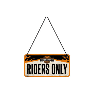 Plechová ceduľka Harley Davidson Riders Only 20 x 10 cm