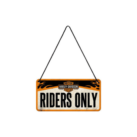 Plechová ceduľka Harley Davidson Riders Only 20 x 10 cm