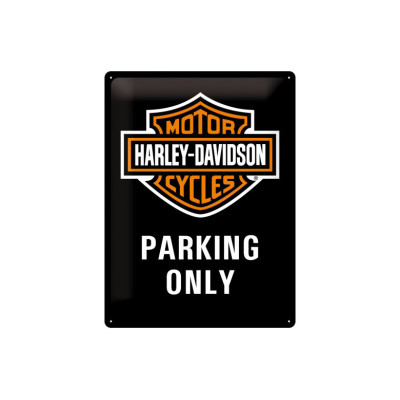 Plechová ceduľka »Harley-Davidson Parking Only« 30 x 40 cmm