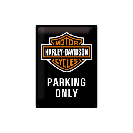 Plechová ceduľka »Harley-Davidson Parking Only« 30 x 40 cmm
