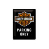 Plechová ceduľka »Harley-Davidson Parking Only« 30 x 40 cmm
