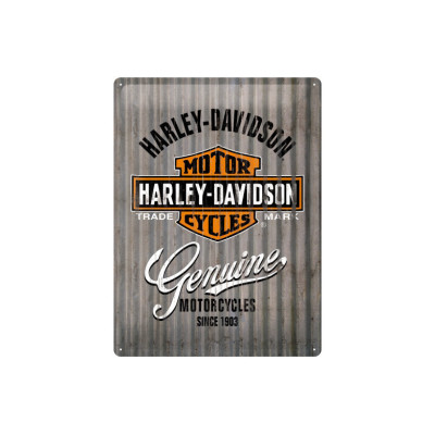 Plechová ceduľka 'Harley-Davidson Genuine' 30 x 40 cm