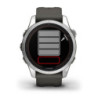 GARMIN fenix 7S Pro Solar, Silver Stainless Steel, Graphite Band