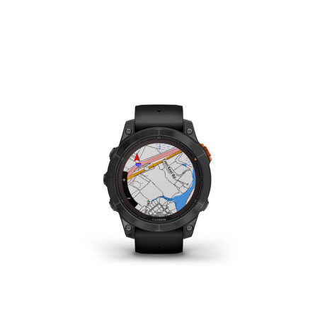 GARMIN fenix 7 Pro Solar, Slate Gray Stainless Steel, Black Band