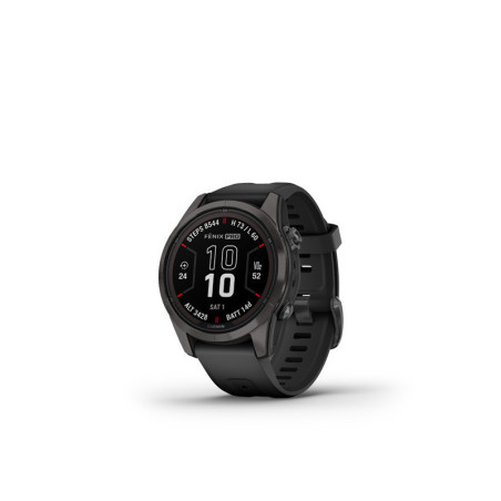GARMIN fenix 7S Pro Sapphire Solar, Carbon Gray DLC Titanium, Black Band