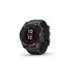 GARMIN fenix 7X Pro Solar, Slate Gray Stainless Steel, Black Band