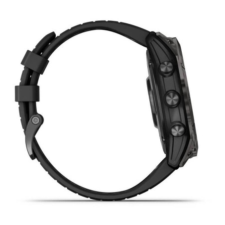 GARMIN fenix 7X Pro Solar, Slate Gray Stainless Steel, Black Band