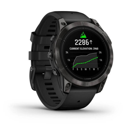 GARMIN epix Pro (g2) Sapphire, 47mm, Carbon Gray DLC Titanium, Black band
