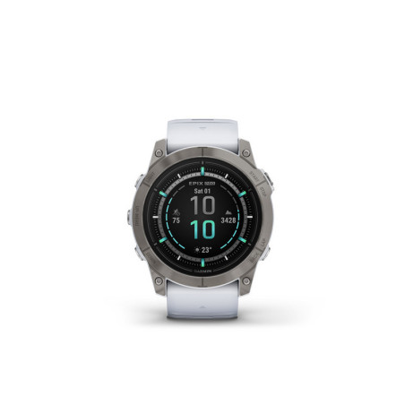 GARMIN epix Pro (g2) Sapphire, 51mm, Titanium, Whitestone band