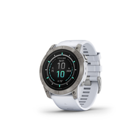 GARMIN epix Pro (g2) Sapphire, 51mm, Titanium, Whitestone band
