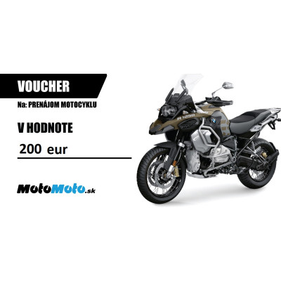 VOUCHER - prenájom motocykla