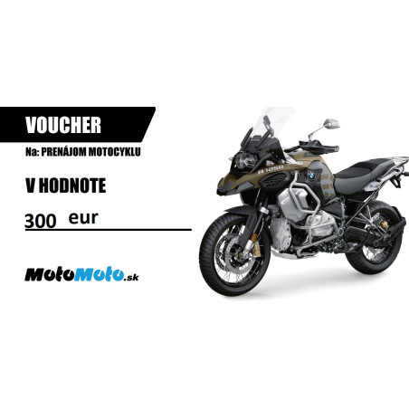 VOUCHER - prenájom motocykla