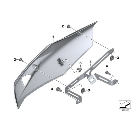 Spodná kapotáž držiak pravý