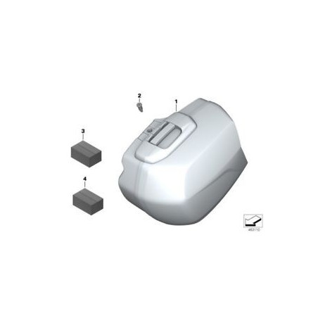 Turistický kufor  pravý šedá mattná