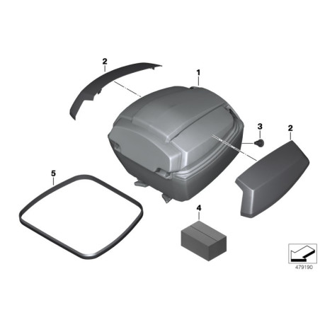 Kryt kufra Austin Yellow Metallic ľavý