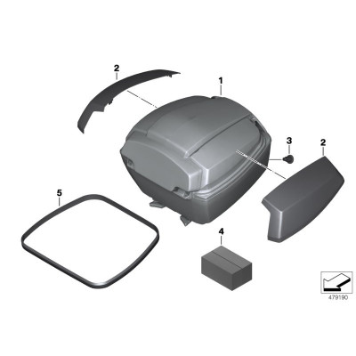 Kryt kufra Blackstorm Metallic ľavý